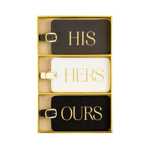 Luggage Tag Set of 3 His Hers Ours