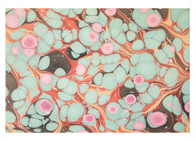 Load image into Gallery viewer, Seafoam &amp; Red Stone Marble Paper Collection Placemats
