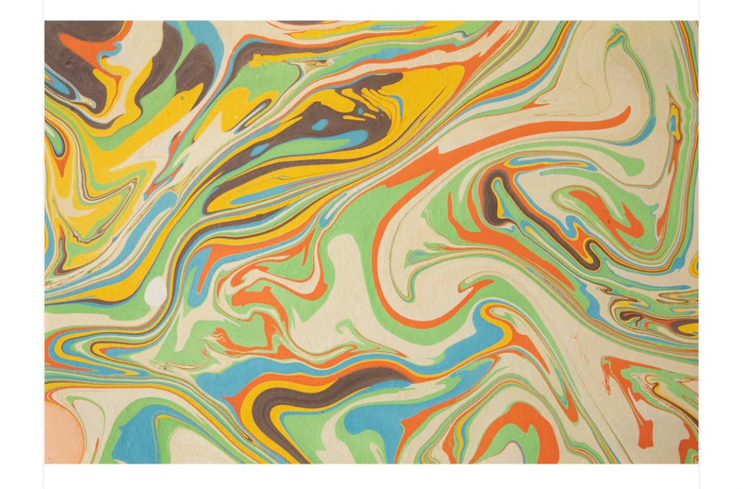 Multi Color Fantasy Marble Paper Collection Placemats