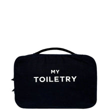 Load image into Gallery viewer, My Black Toiletry Folded Hanging Bag
