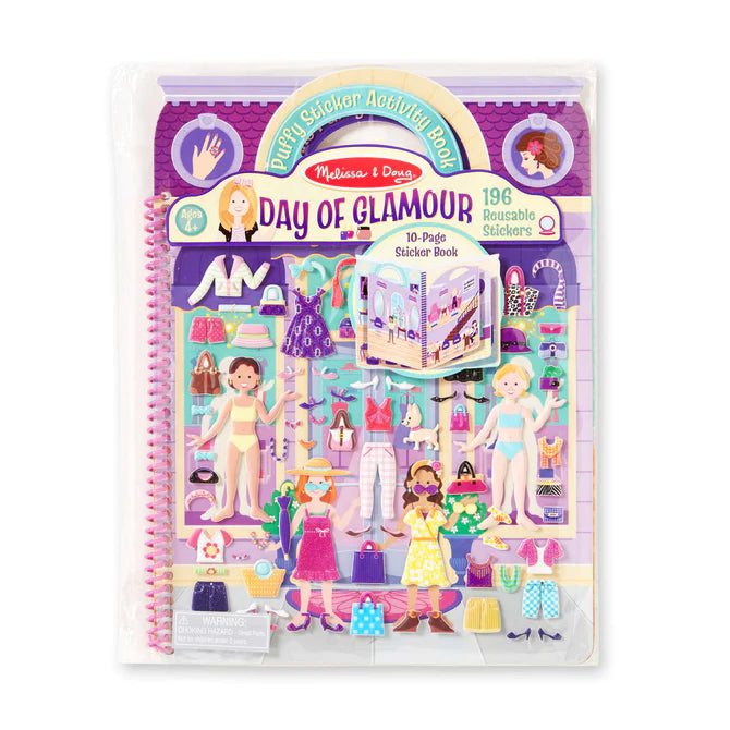 Day Of Glamour Reusable Puffy Sticker Activity Book