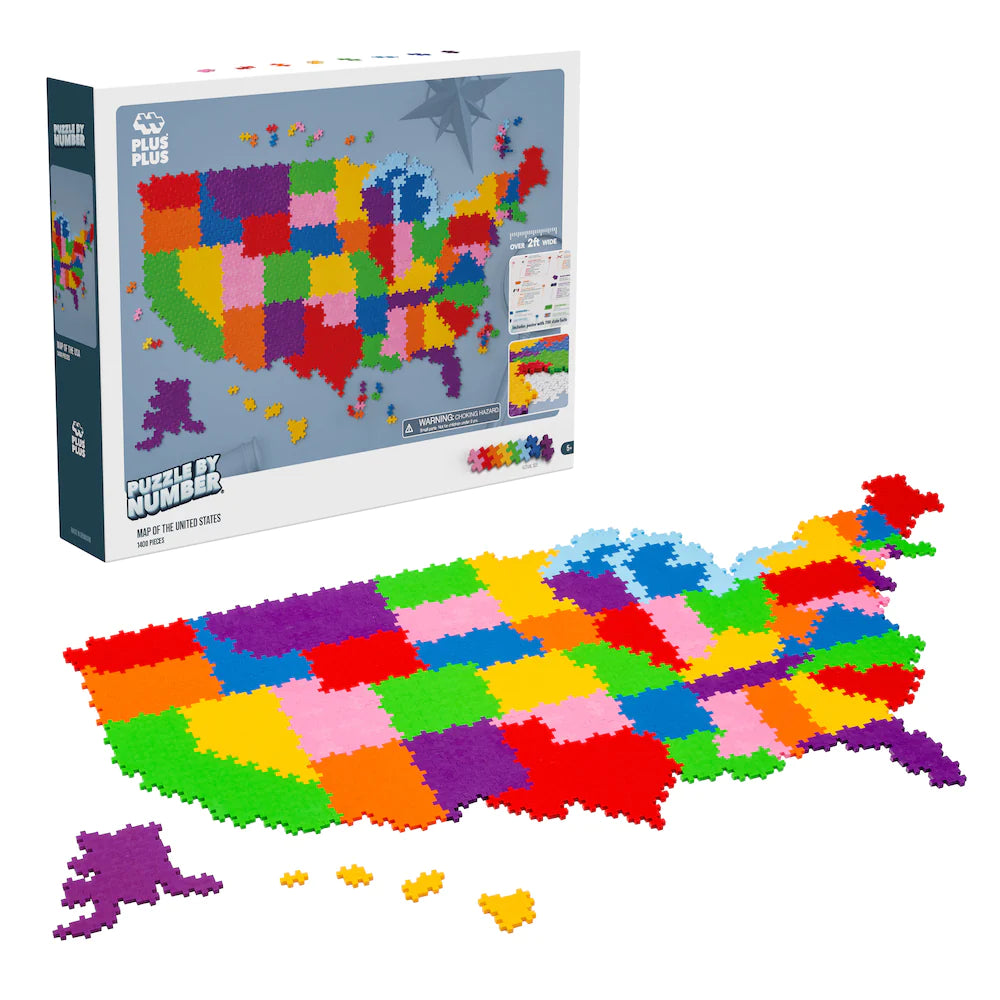 Puzzle By Number Map Of The US