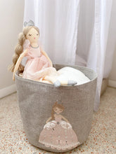 Load image into Gallery viewer, Princess Linen Toy Bin
