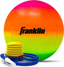 Load image into Gallery viewer, 16 Inch Rainbow Playground Ball &amp; Foot Pump

