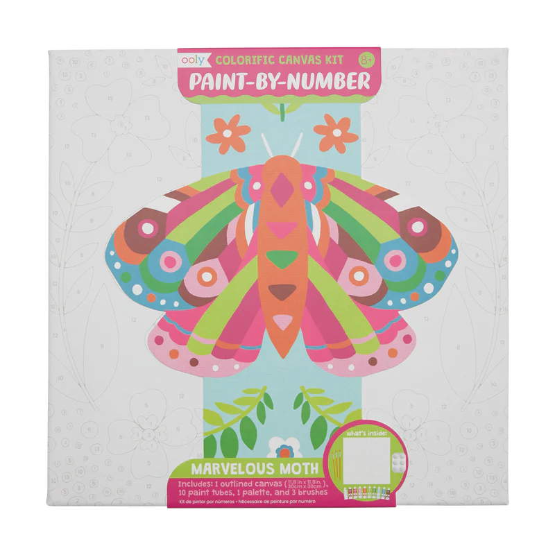 Colorific Canvas Kit Paint by Number Marvelous Moth