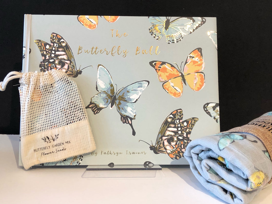 Butterfly Book & Swaddle Set