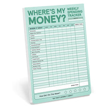 Load image into Gallery viewer, Where&#39;s My Money? Weekly Spending Tracker Pad
