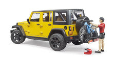 Load image into Gallery viewer, Jeep Rubicon With Mountain Bike &amp; Biker Figure
