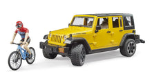 Load image into Gallery viewer, Jeep Rubicon With Mountain Bike &amp; Biker Figure
